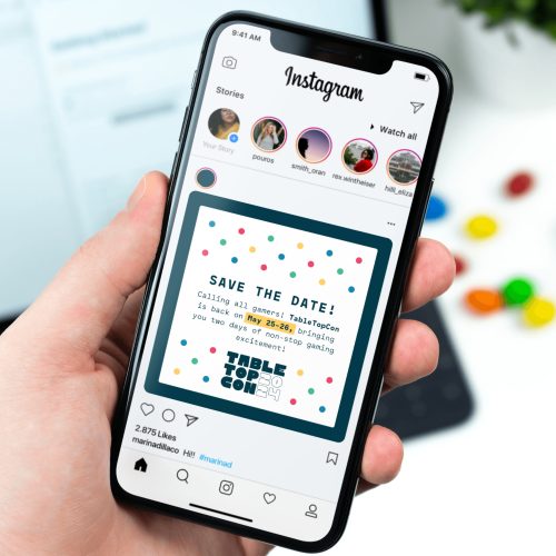 instagram post table top con
