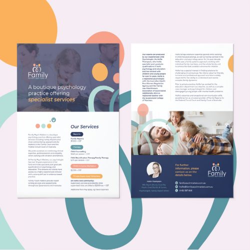 flyer design family psych matters